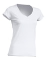 Dames T-shirt V hals JHK Sicilia Wit